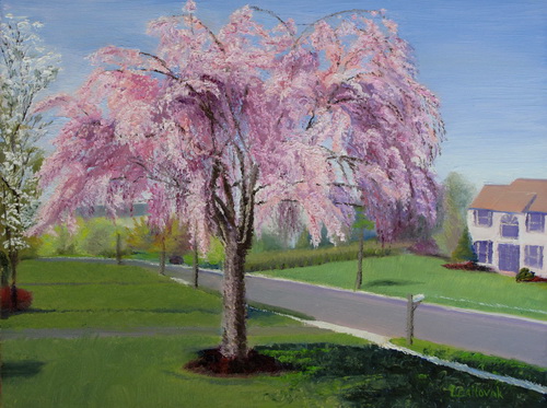 image of painting "Spring in Suburbia"